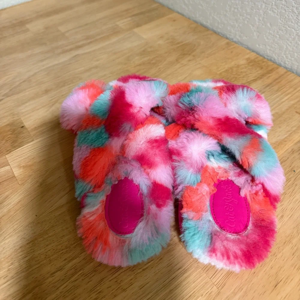 Colorful Fuzzy Kids‎ Slippers